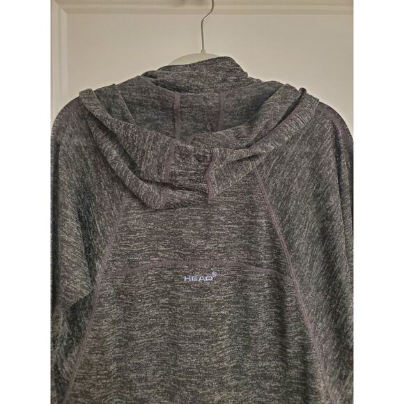 Women's HEAD Lightweight Breathable Gray 1/4 Zip Hoodie with Pockets Size Small - Picture 7 of 11